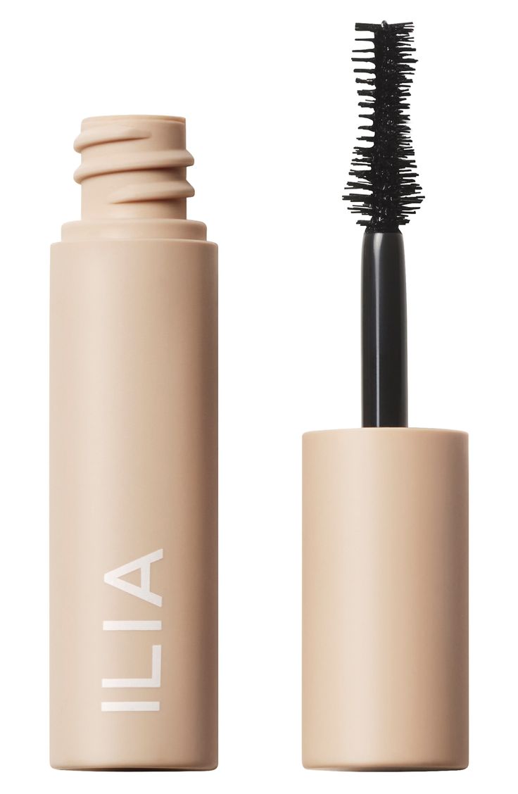 What it is: A clean volumizing mascara that wraps each lash in weightless, buildable volume without flaking, smudging or irritating sensitive eyes. What it does: Its violin-shaped brush thickens and defines lashes from root to tip with fluffy, flexible fullness. Active levels of hair care ingredients help promote stronger, healthier-looking lashes with every coat. It's smudge-free and flake-free, too. How to use: Nestle the brush into the base of your lashes and glide upward, wiggling from side Ilia Mascara, Ilia Beauty, Mascara Review, Tubing Mascara, Full Lashes, Volumizing Mascara, Mascara Brush, Finishing Powder, Sensitive Eyes