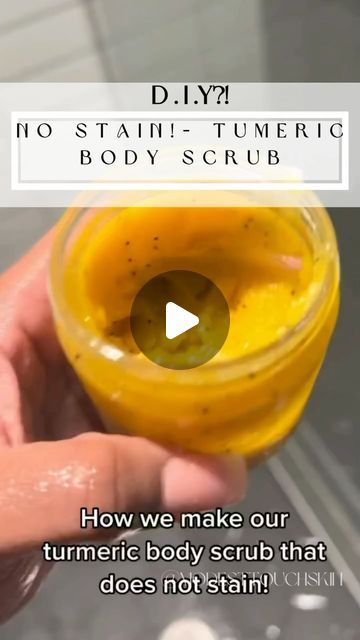 Modest Touch | Skin on Instagram: "🌼 Unlock the secret to radiant skin with 👇 DIY Turmeric Body Scrub, guaranteed to leave you glowing from head to toe!   Here are three incredible benefits and a step-by-step guide to crafting this skin-loving concoction:  Ready to pamper yourself with this indulgent DIY treat?   Here’s how to make your own Turmeric Body Scrub:  In a bowl, mix together 1 tablespoon of turmeric,  1 cup of pure cane sugar,  2 tablespoons of shea butter,  1/4 cup of whipped soap base,  a few drops of lemon oil,  a sprinkle of poppy seeds  Gently massage the scrub onto damp skin in circular motions, focusing on rough areas like elbows, knees, and heels.  Rinse off thoroughly with warm water and pat dry. Revel in your soft, radiant skin and bask in the glow of your DIY spa ex Homemade Turmeric Body Scrub, Tumeric Body Scrub Diy Glowing Skin, Diy Body Scrubs For Skin Lightening, How To Make Turmeric Soap, Turmeric Brightening Scrub, Turmeric Soap Recipe, Turmeric Body Scrub, Tumeric Body Scrubs, Turmeric Scrub