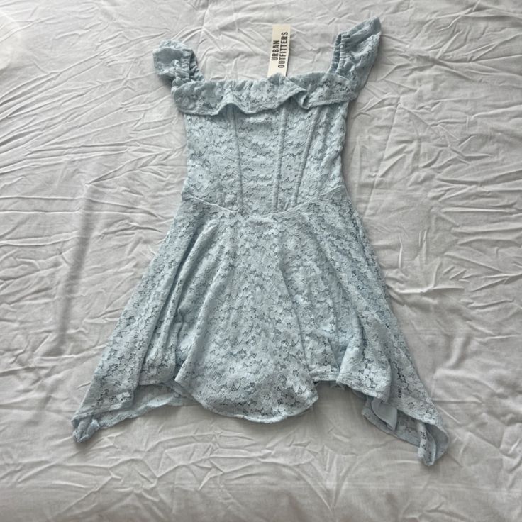 Urban Outfitters Lilly Lace Corset Mini Dress Size Small Condition: Nwt Color: Light Blue Details : - Fit & Flare Off The Shoulder Mini Dress - Fitted Lace Corset Bodice With Supportive Boning - Off-Shoulder Square Neckline - Swingy Micro Mini Skirt - Smocked Back - Lined - Easy Pull-On Style Extra: - I Ship Between 1-2 Days Urban Outfitters Corset, Elegant Urban Outfitters Dresses For Spring, Fitted Lace Summer Dress, Blue Lace Mini Dress For Summer, Elegant Short Sleeve Mini Dress By Urban Outfitters, Fitted Urban Outfitters Dress For Brunch, Blue Short Sleeve Dress By Urban Outfitters, Fitted Lace Summer Mini Dress, Fitted Lace Mini Dress For Summer