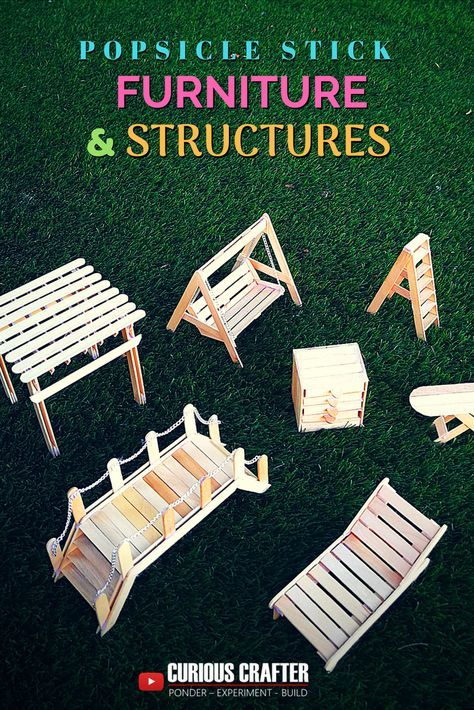 the cover of popsicle stick furniture and structures