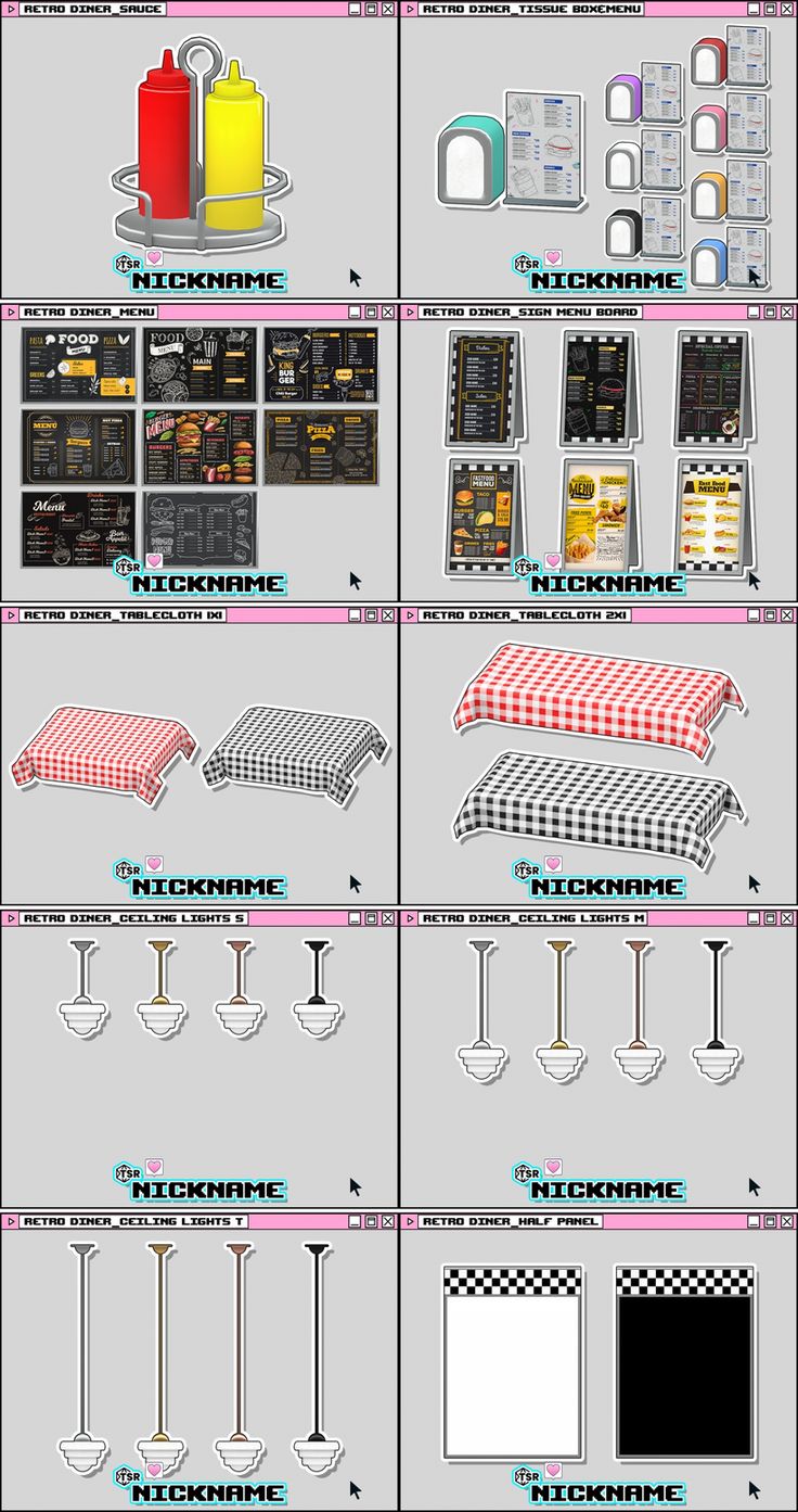 an info sheet showing different types of furniture