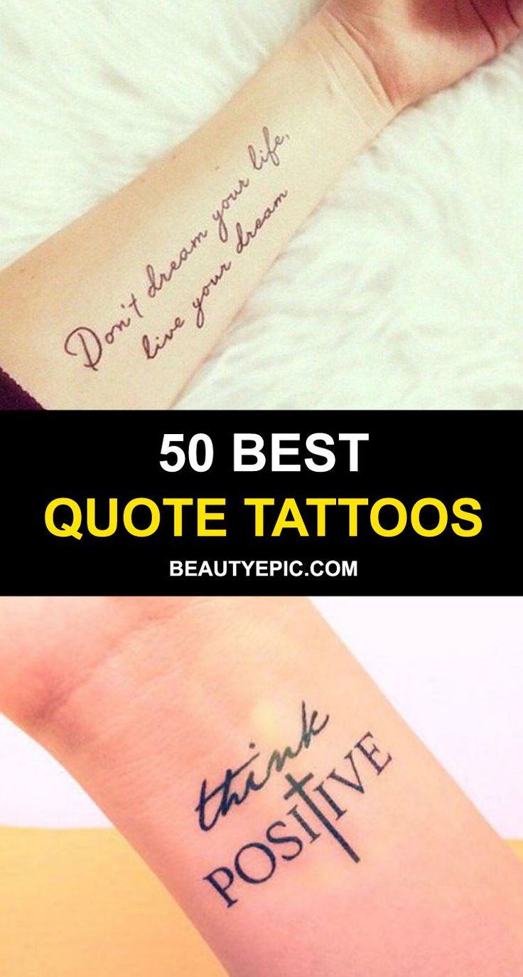 the top 50 best quote tattoos for women and men in their handwriting on their arm