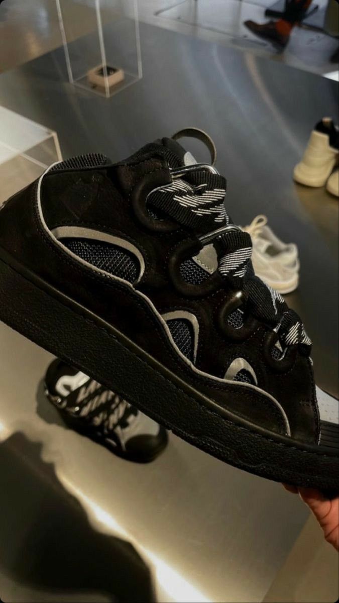 Black Lanvin Sneakers, Lanvin Sneakers, Trendy Shoes Sneakers, Lanvin Shoes, Clothing Aesthetic, Pretty Shoes Sneakers, Streetstyle Fashion, Hype Shoes, Shoe Inspo