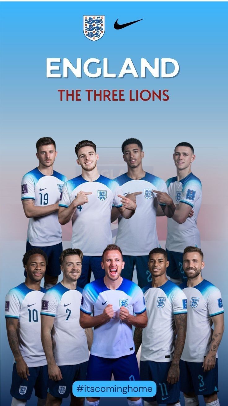 the england team for the three lions