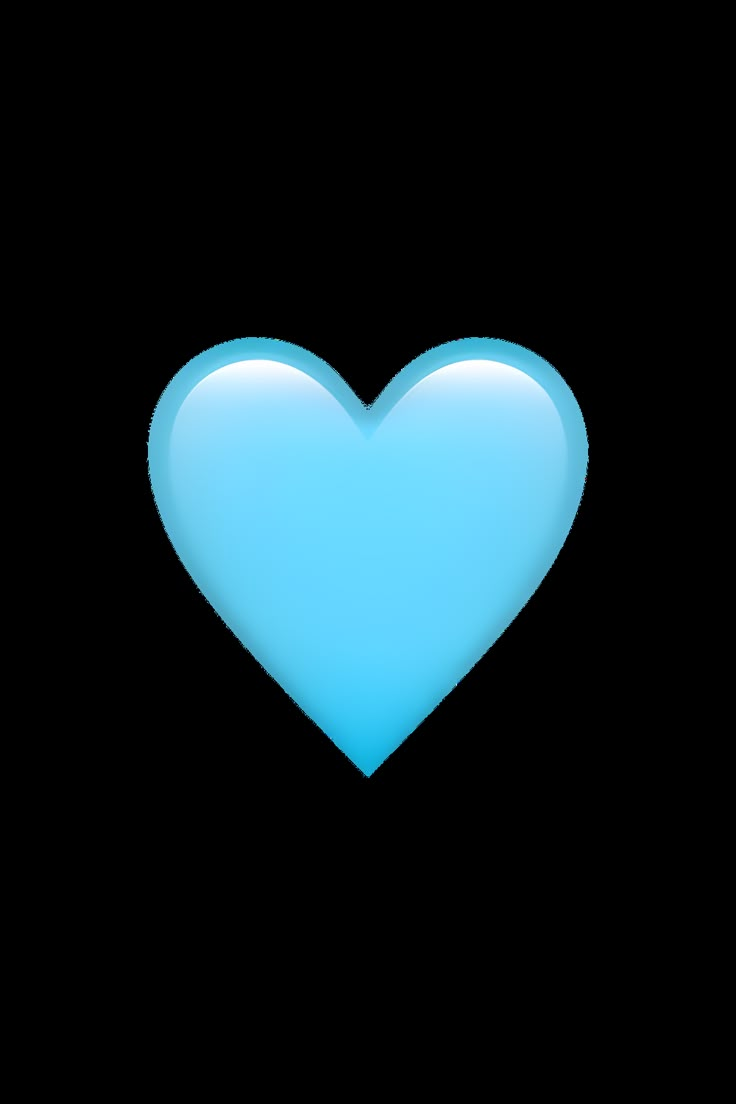 a blue heart shaped object on a white background