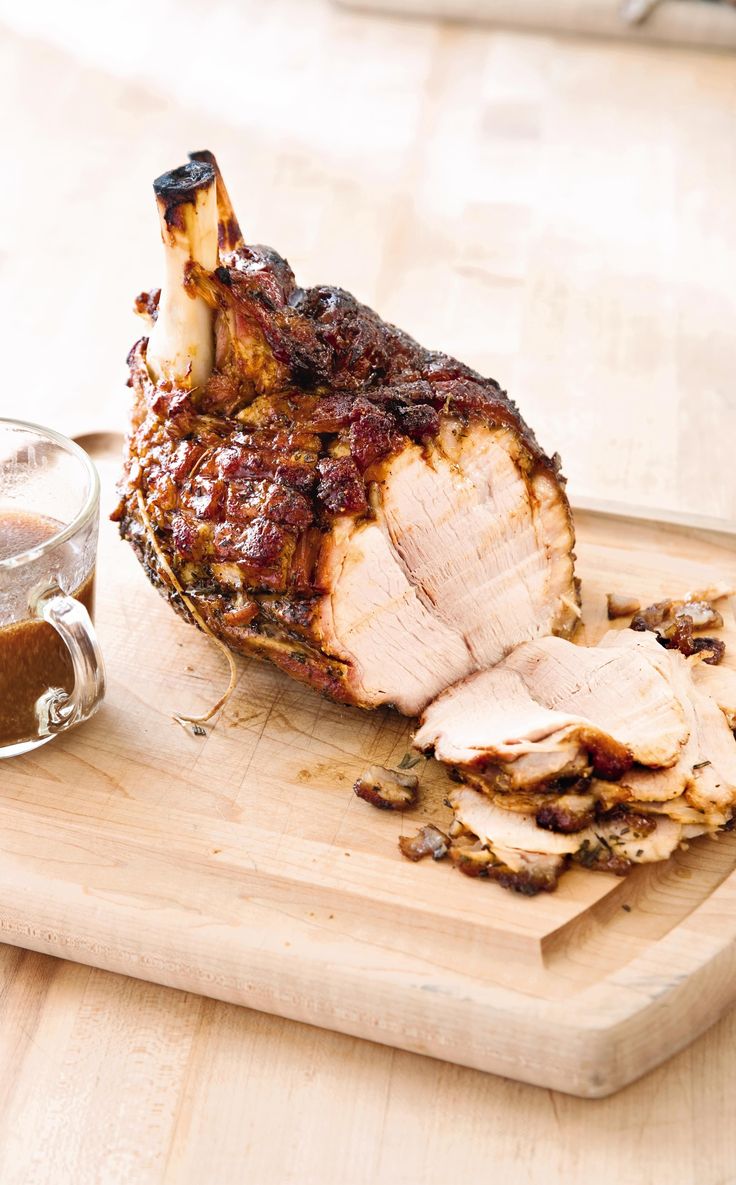 Roast Fresh Ham. The right brine, the right sequence of oven temperatures, and the right glaze transform an uncured ham into a pork roast with rich, moist meat and crackling crisp skin. Fresh Ham Recipe, Cook Ham, Ham Shank, Fresh Ham, Hot Cross Bun, Crock Pot Recipes, America's Test Kitchen Recipes, Slow Roast, Ham Recipes