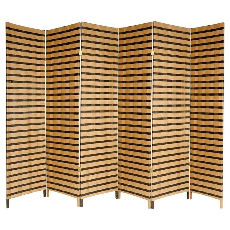 a room divider made out of bamboo strips