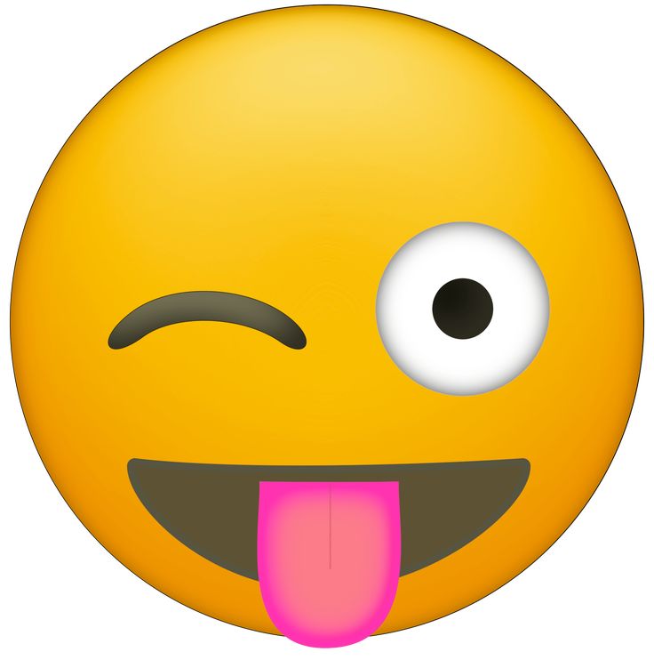 an emoticive smiley face with tongue sticking out and eyes wide open to the side