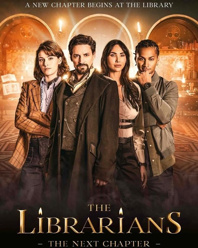 the librarians movie poster with three people