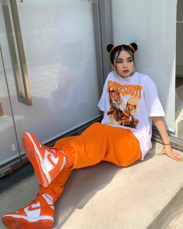 Orange Streetwear, Orange Fits, Orange Outfit, Tomboy Outfits, Tomboy Style Outfits, Streetwear Fashion Women, Swaggy Outfits, Sporty Outfits, Teenage Fashion Outfits