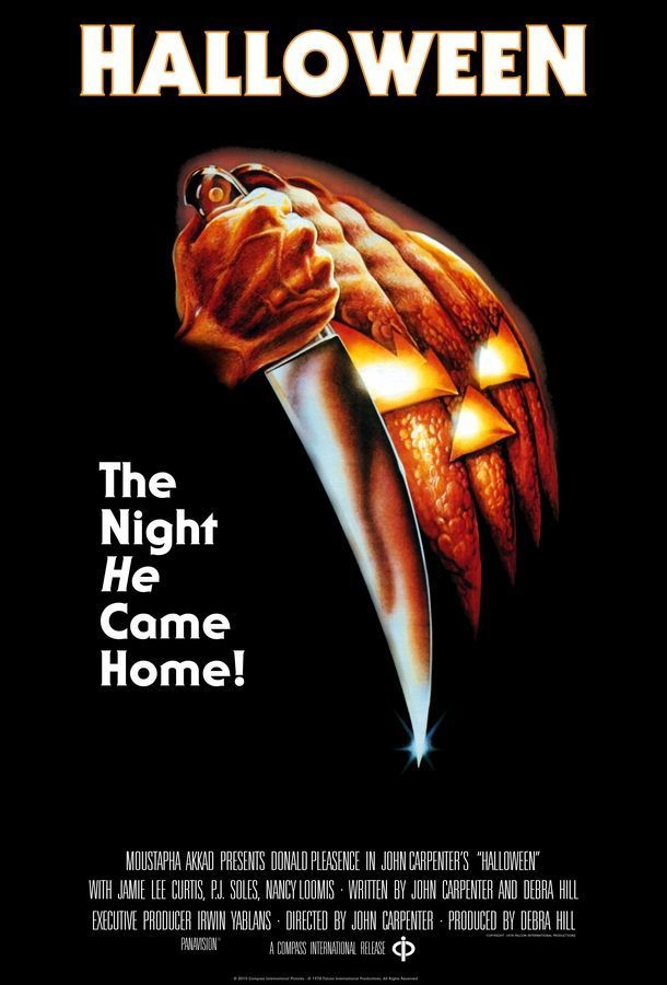 a movie poster for halloween with the words,'the night he came home '