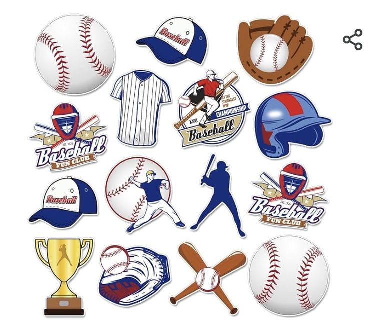 various baseball and softball emblems are shown in this image with the words, best dad on it