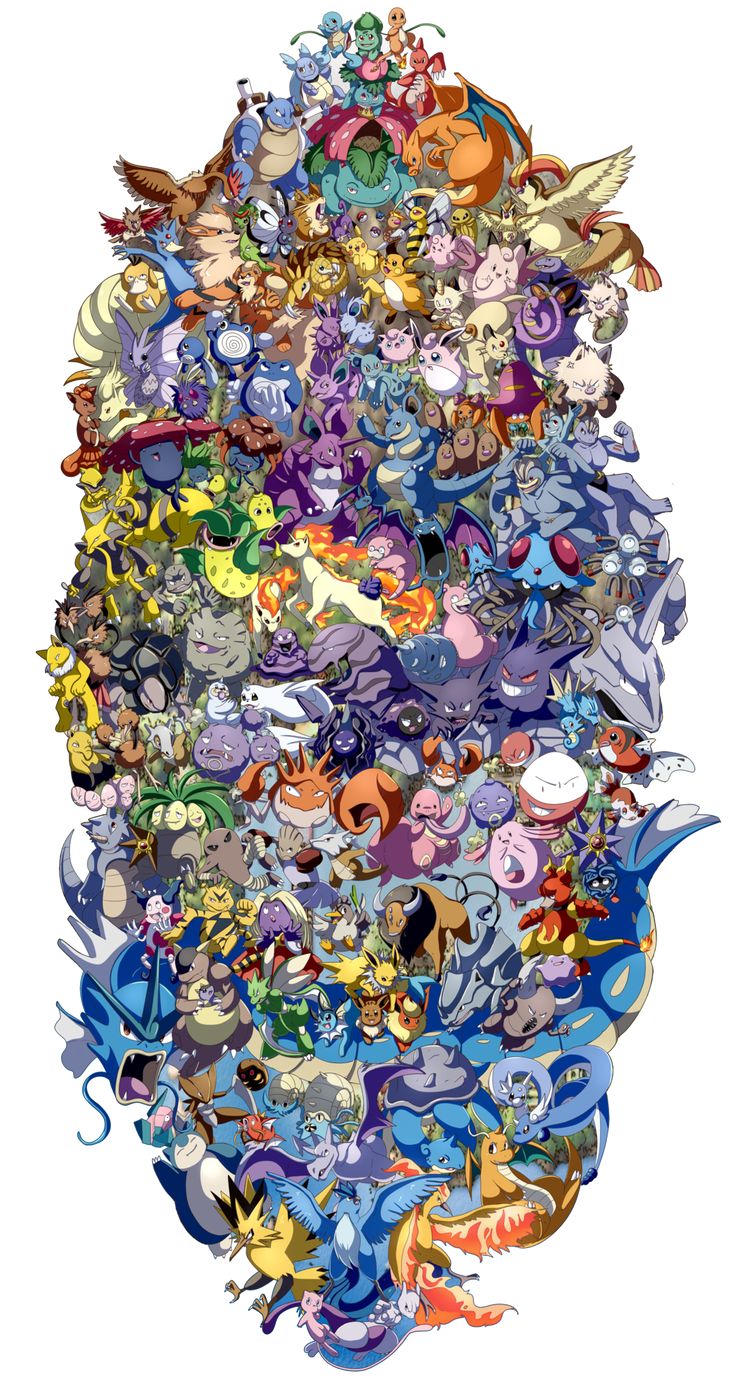 an image of many different types of cartoon characters in the same group, all grouped together