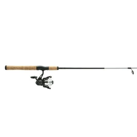 a fishing rod and reel on a white background