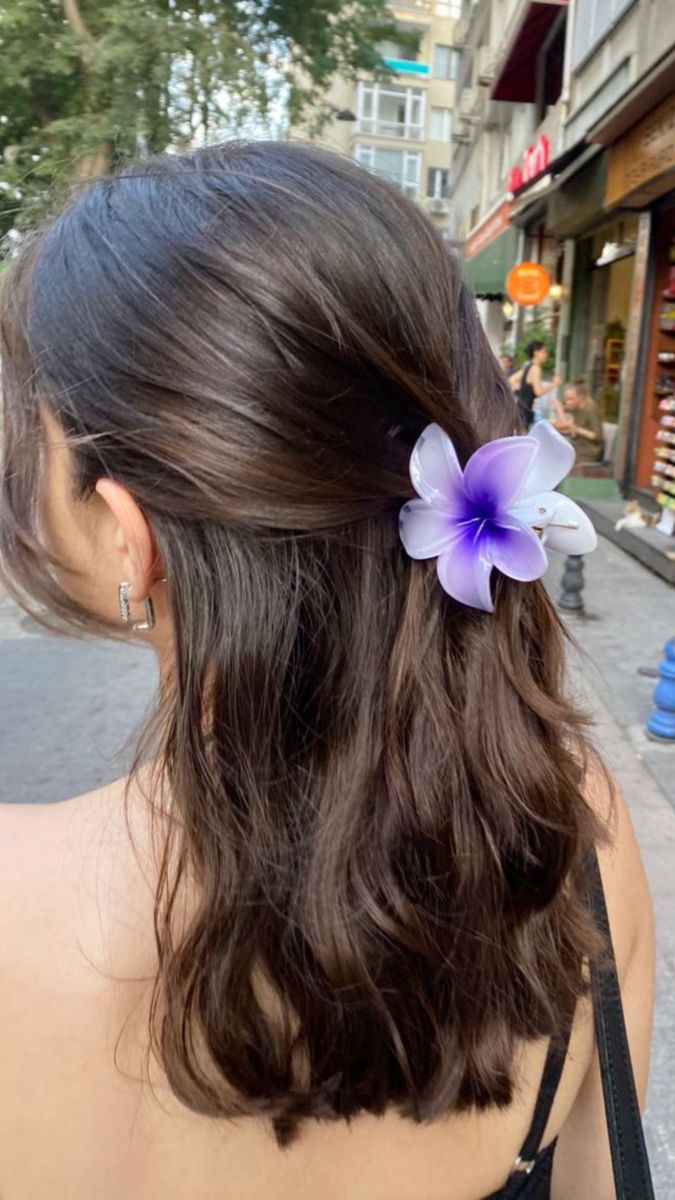 Hair Clip Hairstyles, Hairstyles Fall, University Aesthetic, Clip Hairstyles, Aesthetic Purple, Summer Things, روتين العناية بالبشرة, Hair Up Styles, Claw Clips