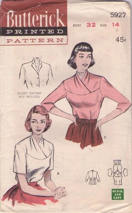 a woman's blouse and skirt sewing pattern from butterick