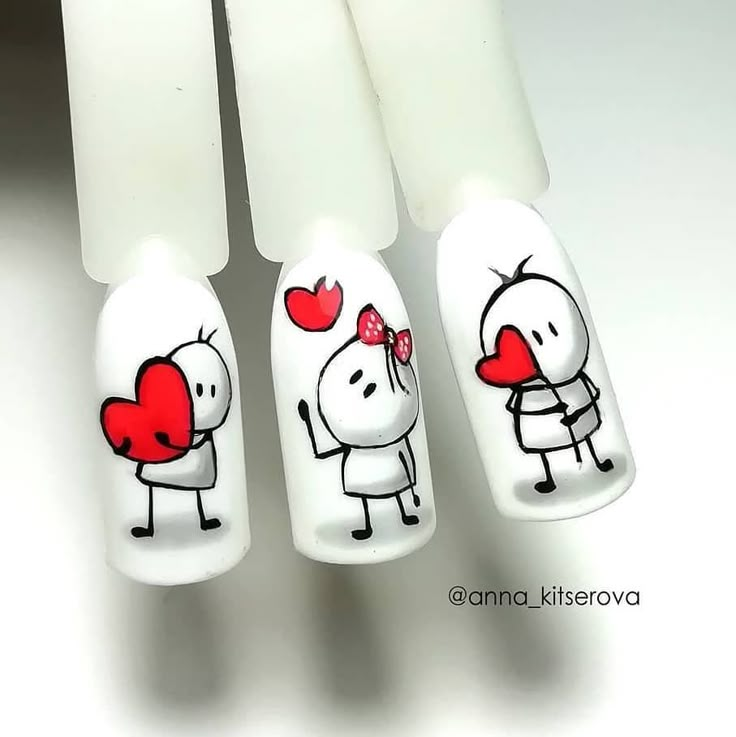 No hay ninguna descripción de la foto disponible. Unghie Nail Art, Valentines Day Nail, Valentine Nail Art, Nails Valentines, Nail Designs Valentines, Nail Art Videos, Trendy Nail Art, Nail Beauty, Cute Nail Art