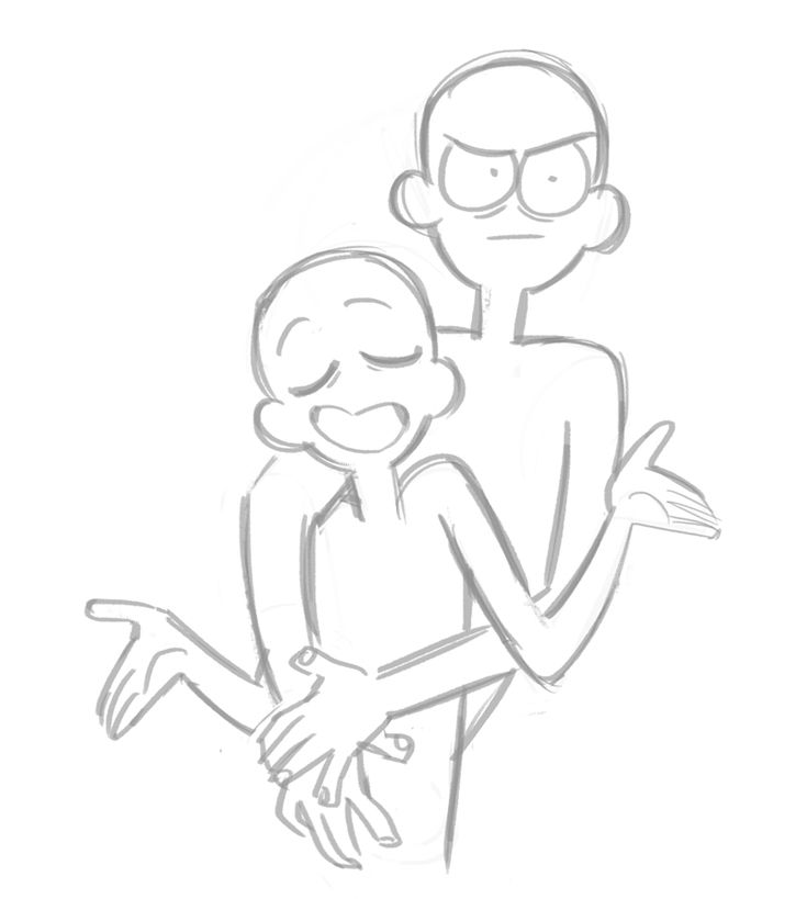 a drawing of a man holding a woman