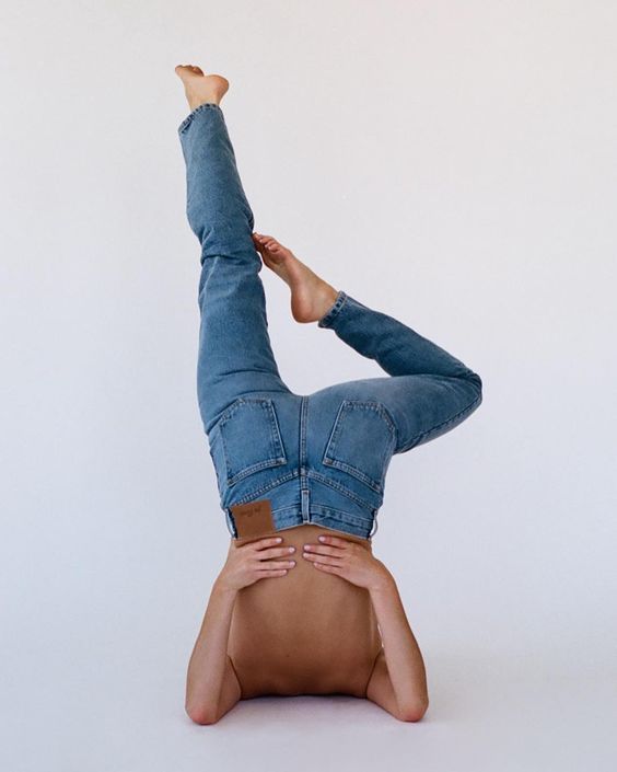 a person doing a handstand on their back