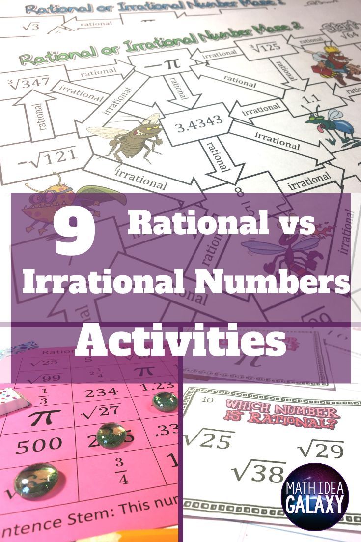 Rational And Irrational Numbers Anchor Chart