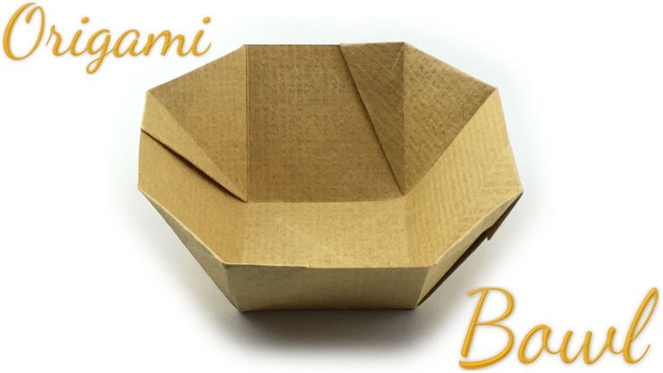 an origami bowl is shown with the words, origami bowl written below it