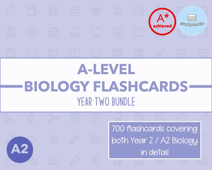 a - level biology flashcards year two bundle