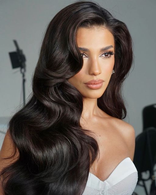 Bridal Hair Down, Pageant Hair, Hollywood Hair, Bridal Hair Inspiration, Bridesmaid Hair Makeup, Long Hair Wedding Styles, Glam Hair, Wedding Hair Inspiration, Wedding Hair Down