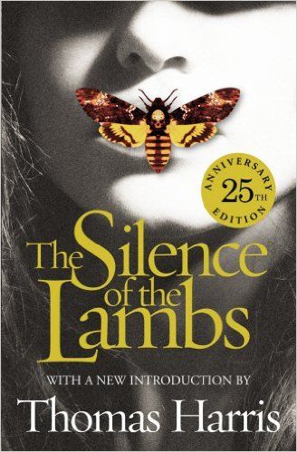 the book cover for the science of the lambs by thomas harris, featuring a woman's face with a butterfly on her nose