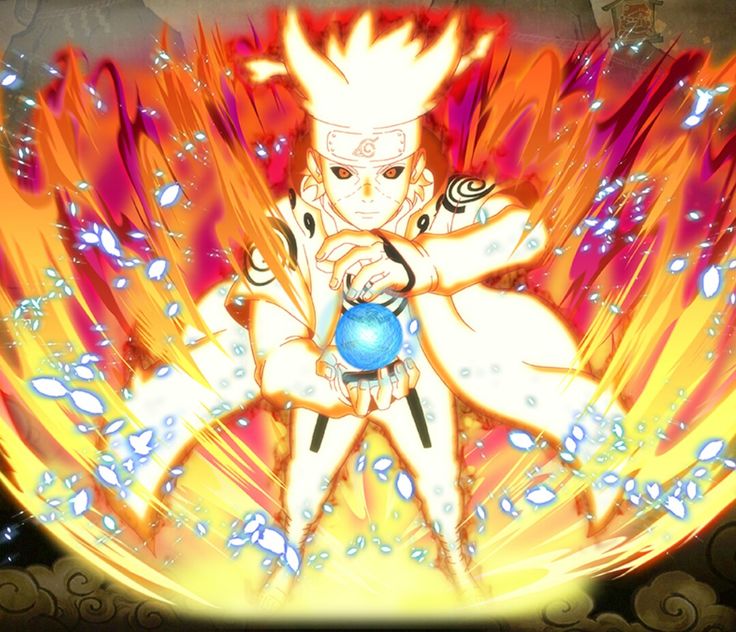 an anime character holding a ball in front of fire