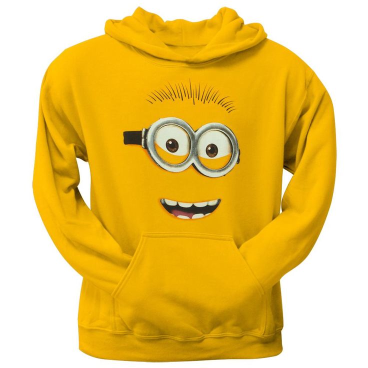 Despicable Me - Minion Face Pullover Hoodie Minion Face, Big Face, Despicable Me, Athletic Outfits, Mens Sweatshirts Hoodie, Comfy Outfits, Minion, Hooded Sweatshirt, Pullover Hoodie