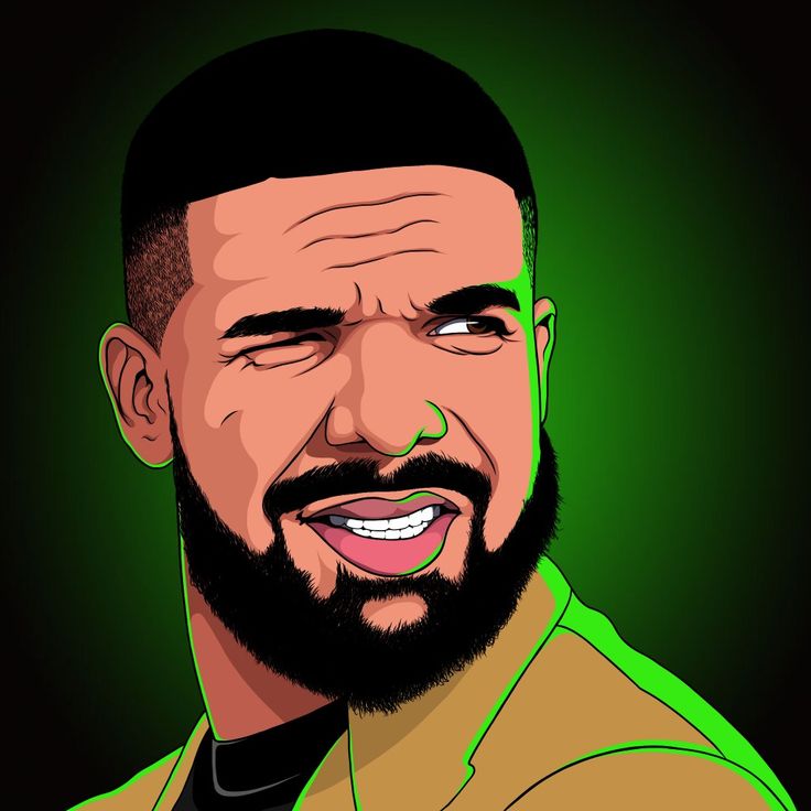 a digital painting of a man with a beard and green shirt smiling at the camera