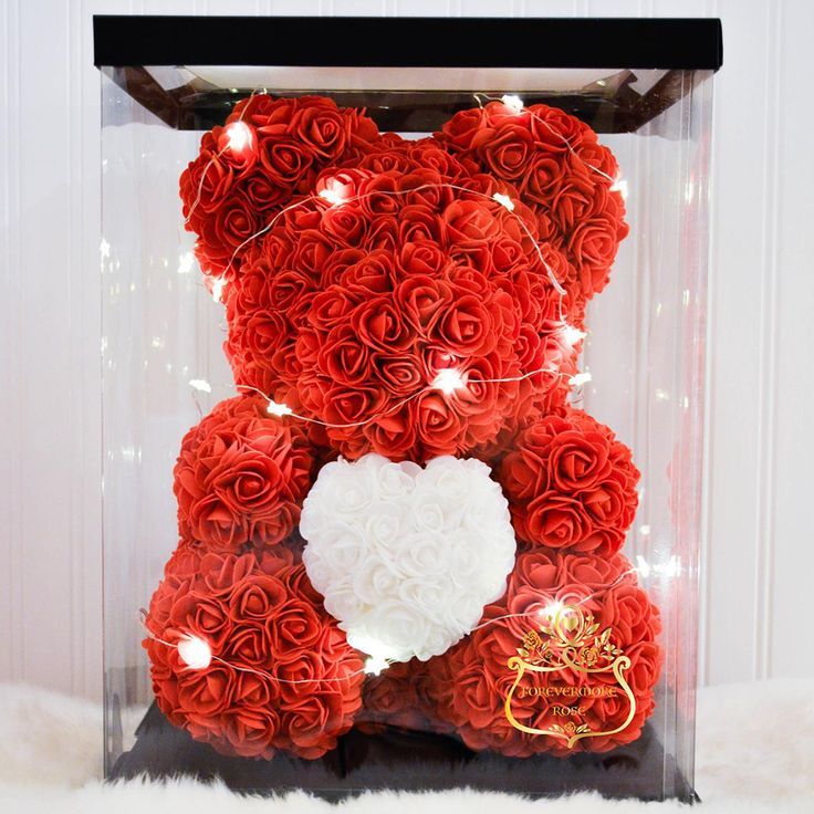 Rose Bear In LED Gift Box Best Gift For Christmas For Your Love Rose Teddy Bear, Rose Bear, Beautiful Memories, First Step, Love A, Top Rated, Led Lights, Best Gifts, Teddy Bear