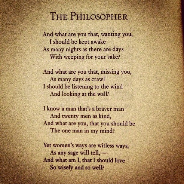 a poem written in an old book about the philospher