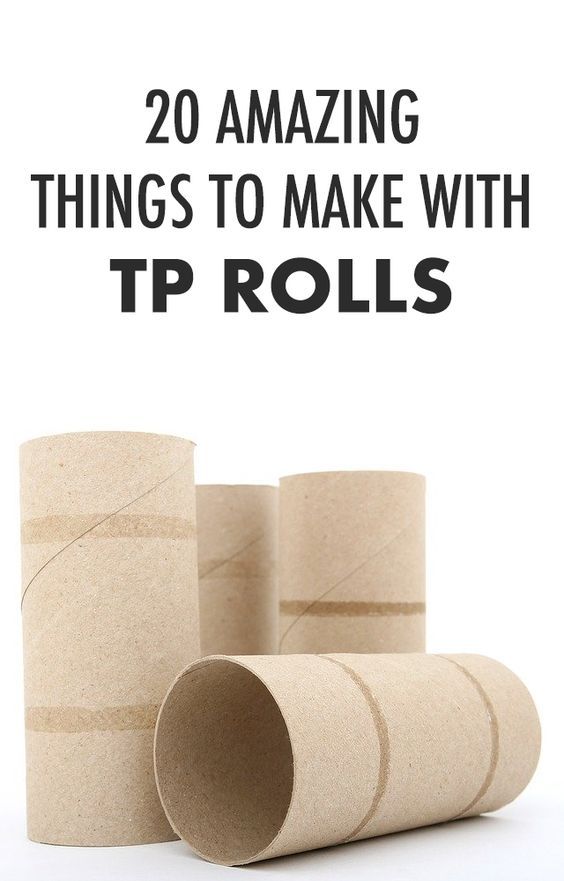 two rolls of toilet paper with the words 20 amazing things to make with tp rolls