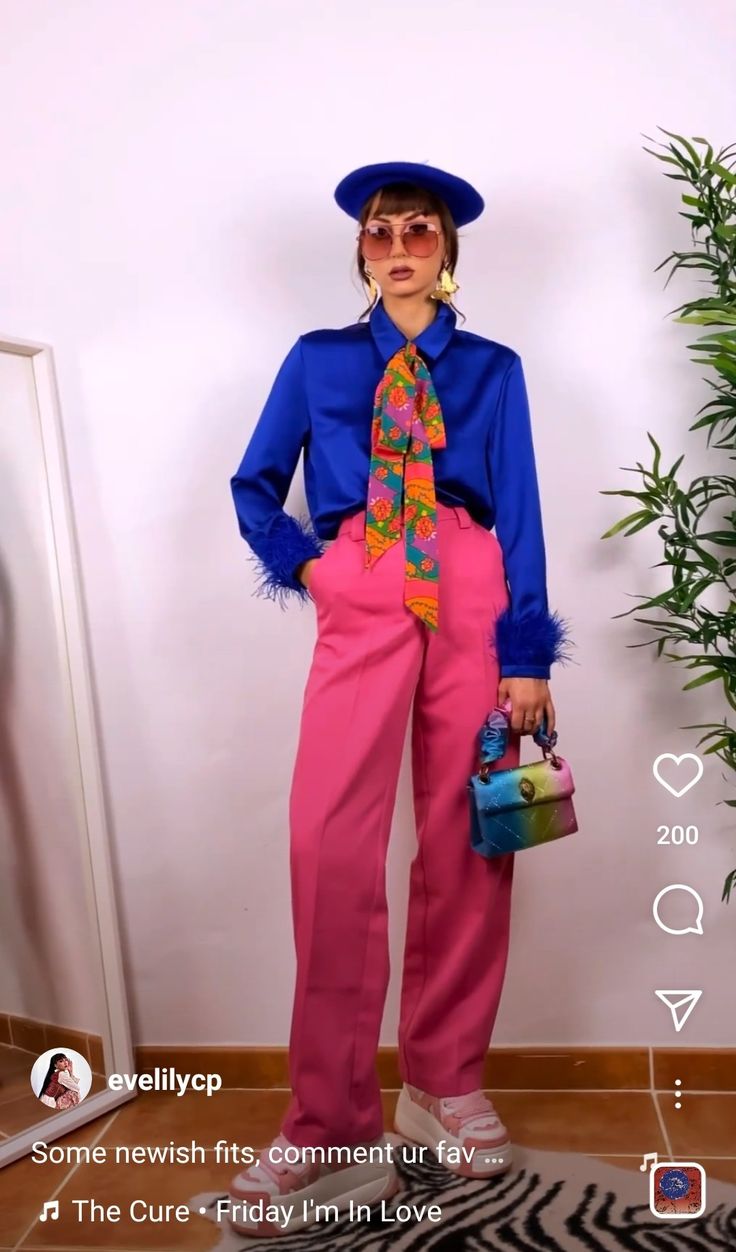 Fun Formal Outfits, Maximalist Casual Outfit, Funky Formal Outfit, Camp Style Fashion, 60s Outfits Aesthetic, Funky Style Outfits, Outfits Aesthetic Skirt, Funky Formal, Outfits Colourful