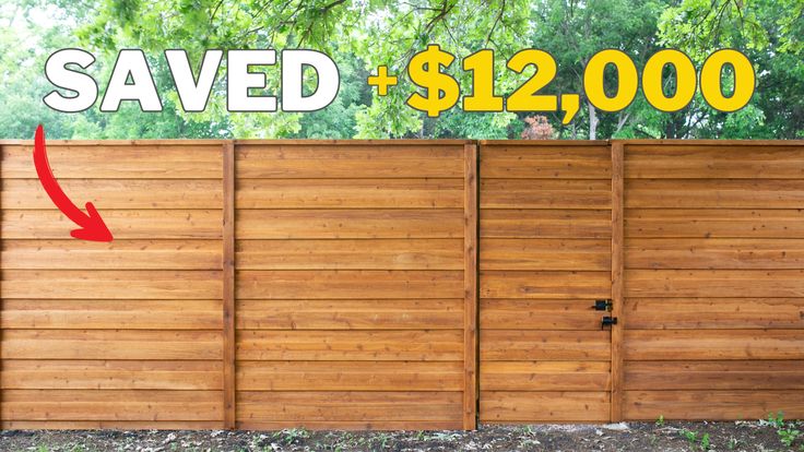 a wooden fence that has been sold for $ 12, 000