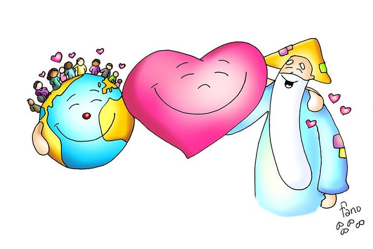 an image of two cartoon characters holding a heart shaped pillow and looking at each other