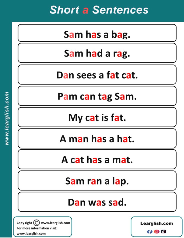 the short and long sentence worksheet for kids to learn how to read it