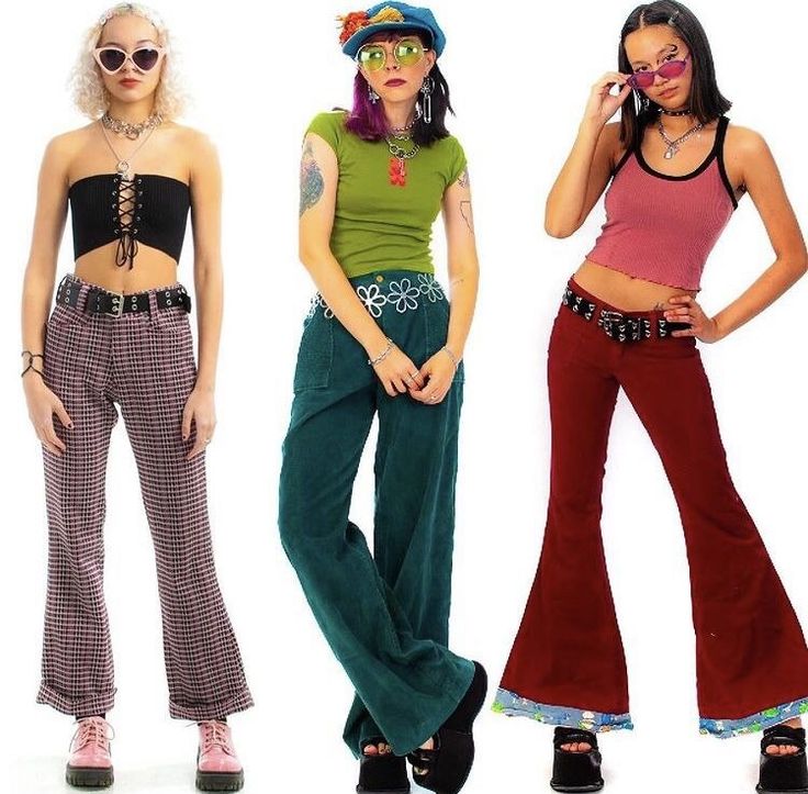 00s Womens Fashion, Y2k Millenium Fashion, Funky 2000s Outfit, Texture Mixing Outfit, 90s Pants Outfits Women, Early Fashion 2000s Outfits, Y2k Old Fashion, Womens 2000s Fashion, Y2k Mean Girls Outfits