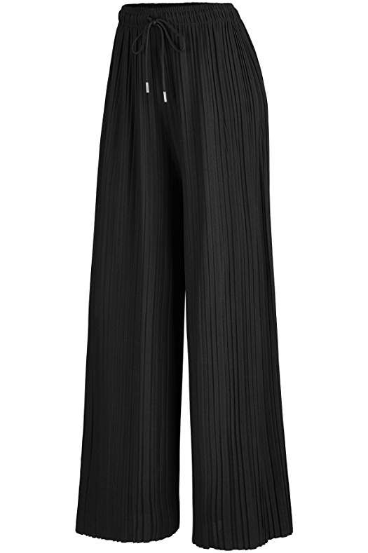 Pleated Palazzo Pants Outfits, Palazzo Outfit, Pleated Palazzo Pants, Plazo Pants, Palazzo Pants Outfit, Womens Palazzo Pants, Black Palazzo Pants, Maxi Pants, Wide Leg Palazzo Pants