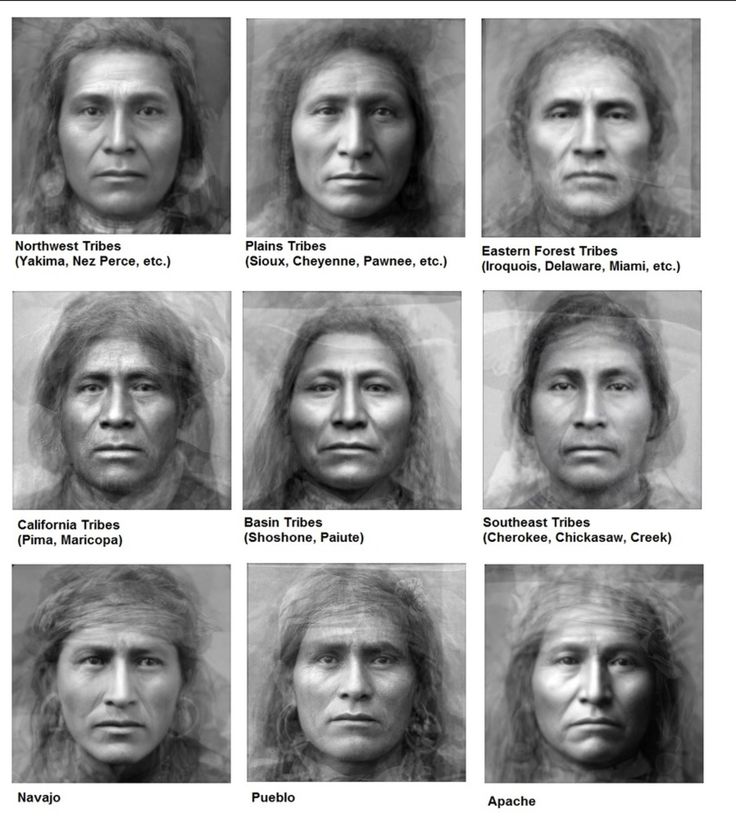 the faces of native americans are shown in this black and white photo, with different facial expressions