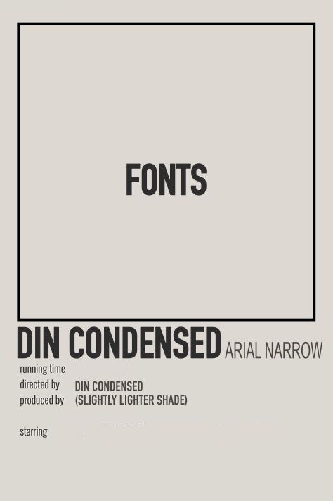 the font used in this book is called, font's din condenseed aria narrow