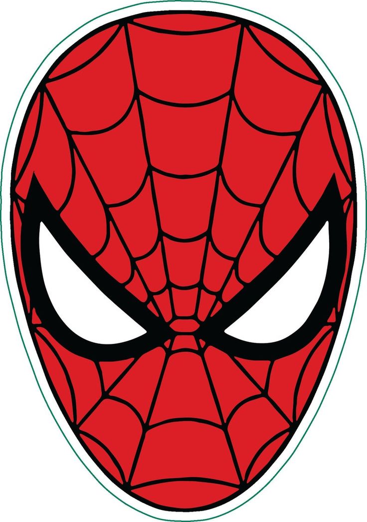 a spiderman face with eyes and headbands