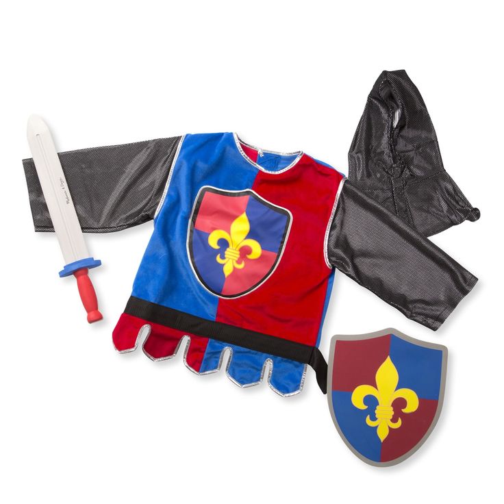 Knight Costume | Knight Dress-up Outfit Medieval Knight Costume, Knight Dress, Role Play Costume, Knight Costume, Melissa And Doug, Kids Dress Up, Up Costumes, Melissa & Doug, Dress Up Outfits