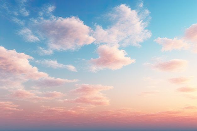 the sky is pink and blue with white clouds above an empty beach at sunset or sunrise