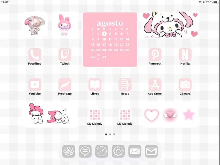 the pink theme on this wallpaper is very cute