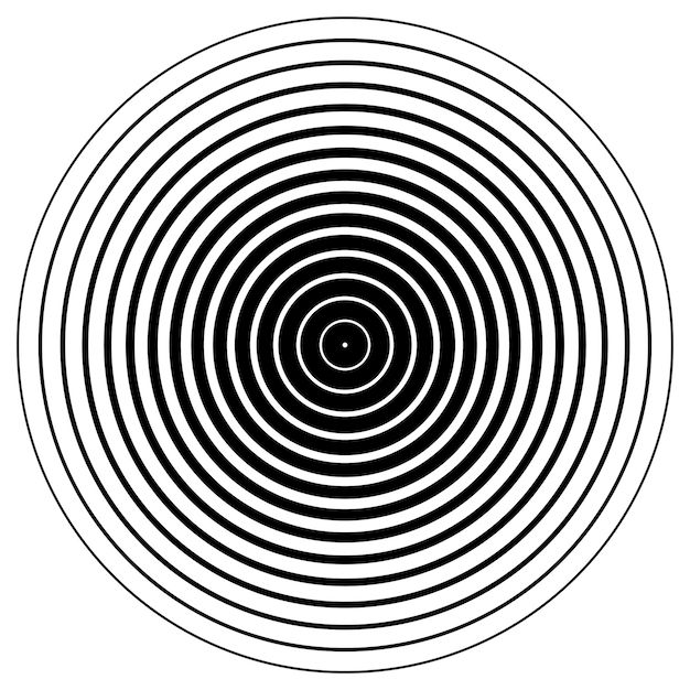 an abstract black and white circular design