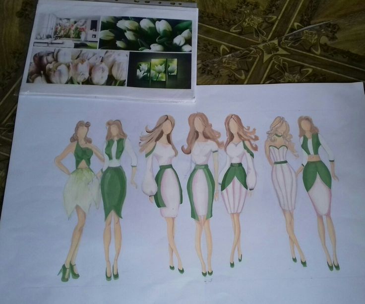 several models are shown in green and white outfits