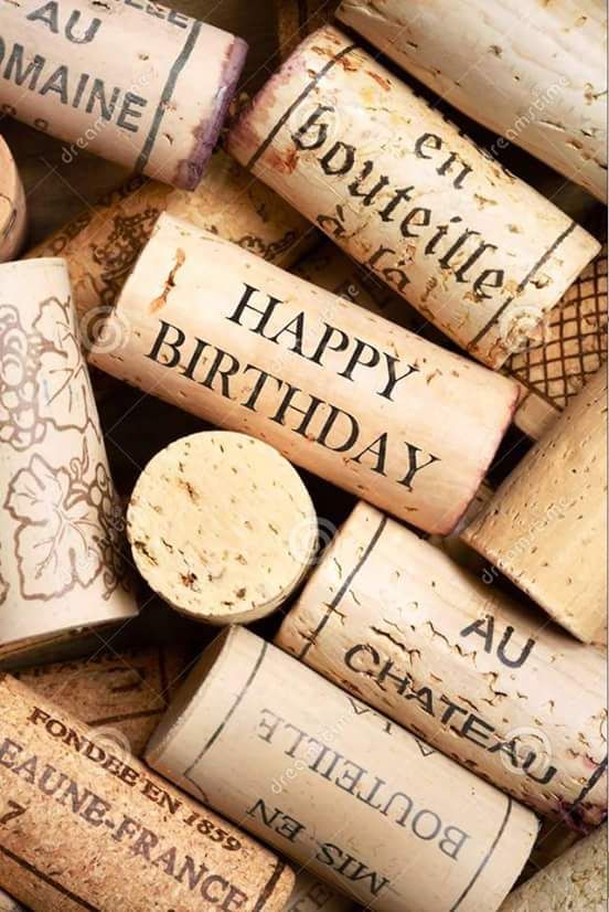 there are many wine corks that have happy birthday written on them, all together