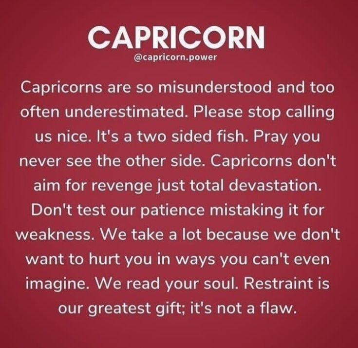 the caption for capricorn is shown in white on a red background with black lettering